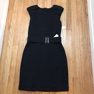 TART Collections Black Neoprene Belted Dress